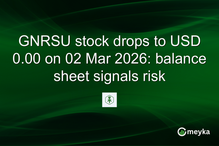 GNRSU stock drops to USD 0.00 on 02 Mar 2026: balance sheet signals risk