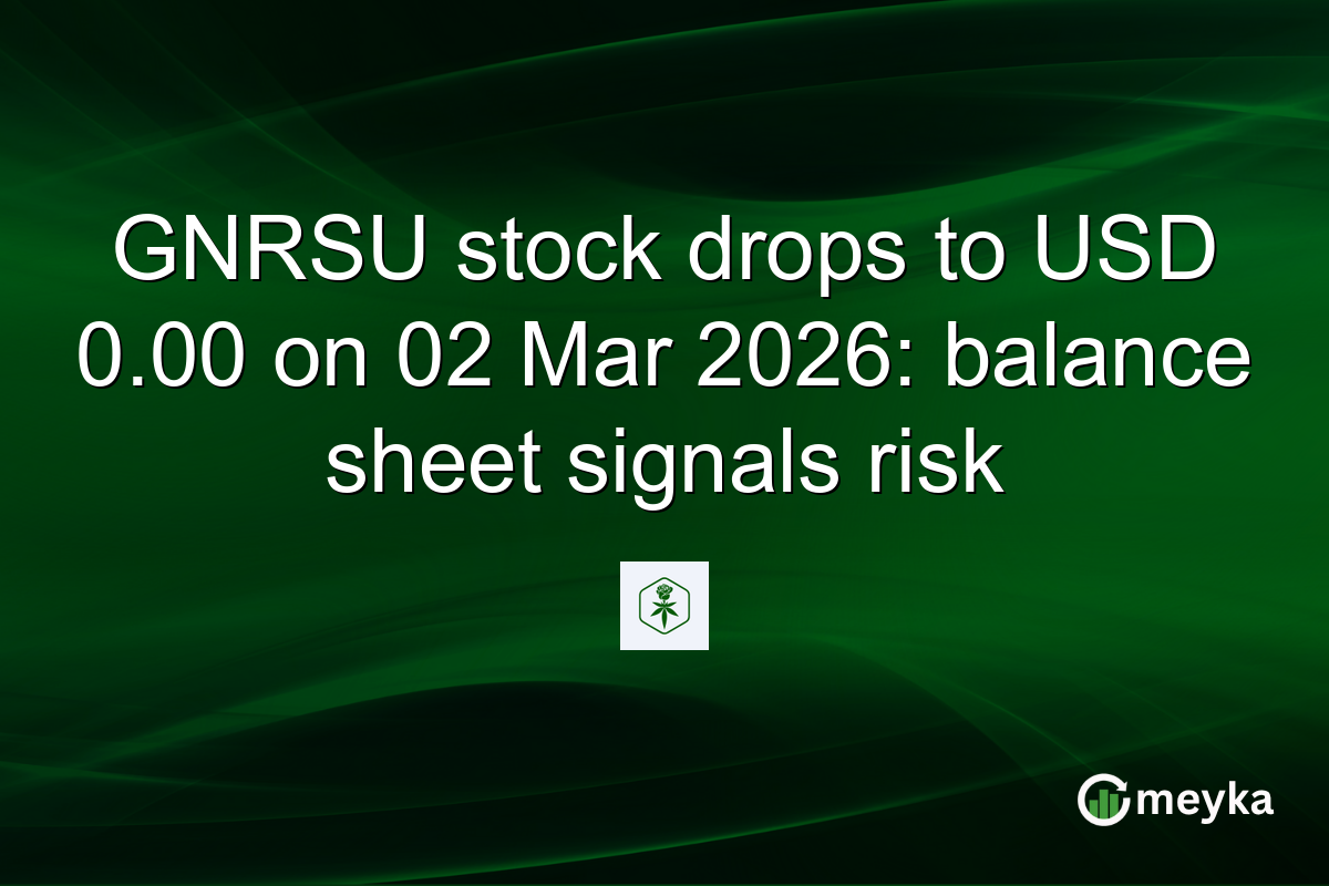 GNRSU stock drops to USD 0.00 on 02 Mar 2026: balance sheet signals risk