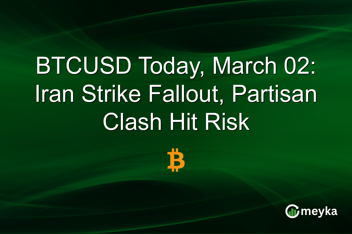 BTCUSD Today, March 02: Iran Strike Fallout, Partisan Clash Hit Risk