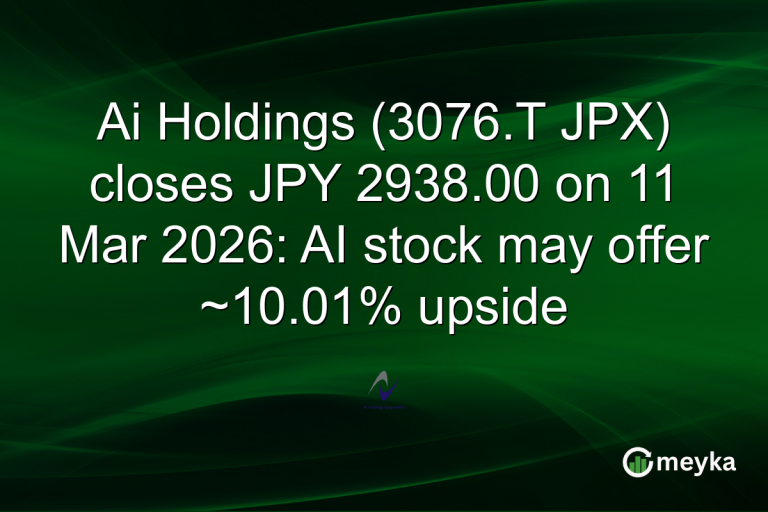 Ai Holdings (3076.T JPX) closes JPY 2938.00 on 11 Mar 2026: AI stock may offer ~10.01% upside