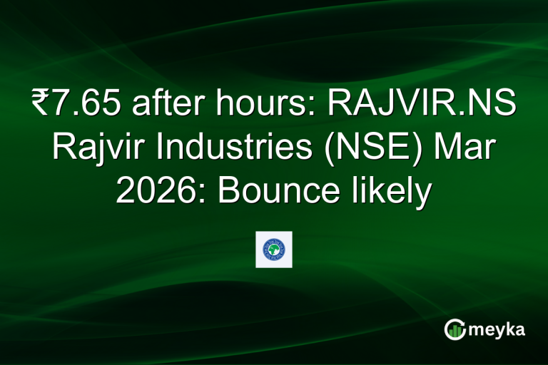 ₹7.65 after hours: RAJVIR.NS Rajvir Industries (NSE) Mar 2026: Bounce likely