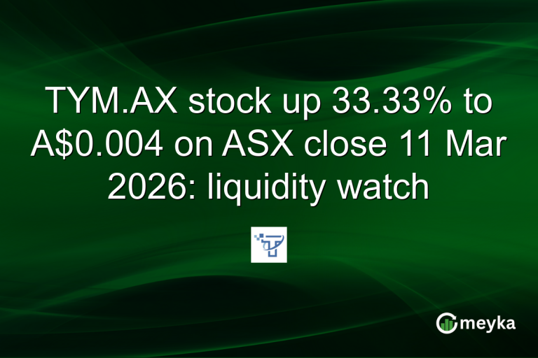 TYM.AX stock up 33.33% to A$0.004 on ASX close 11 Mar 2026: liquidity watch