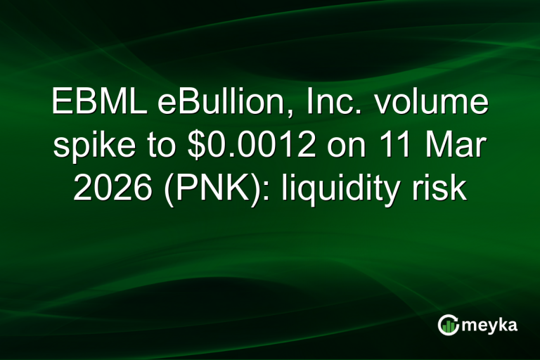 EBML eBullion, Inc. volume spike to $0.0012 on 11 Mar 2026 (PNK): liquidity risk