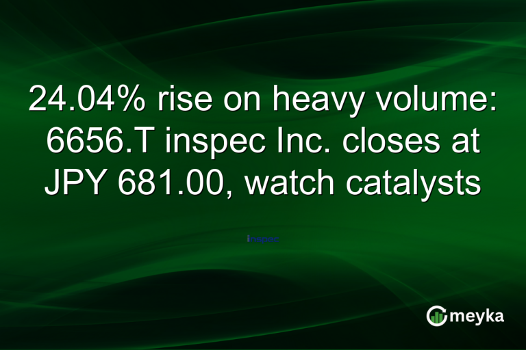24.04% rise on heavy volume: 6656.T inspec Inc. closes at JPY 681.00, watch catalysts