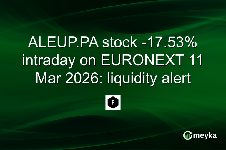 ALEUP.PA stock -17.53% intraday on EURONEXT 11 Mar 2026: liquidity alert