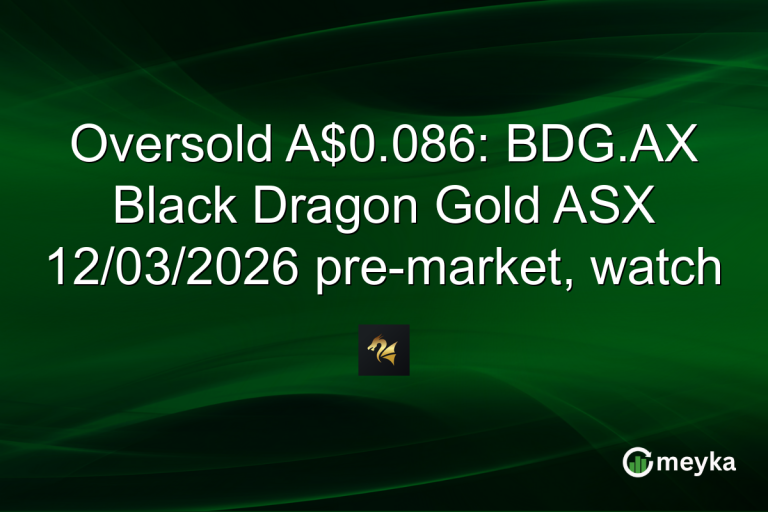 Oversold A$0.086: BDG.AX Black Dragon Gold ASX 12/03/2026 pre-market, watch