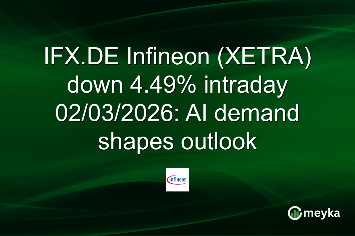 IFX.DE Infineon (XETRA) down 4.49% intraday 02/03/2026: AI demand shapes outlook