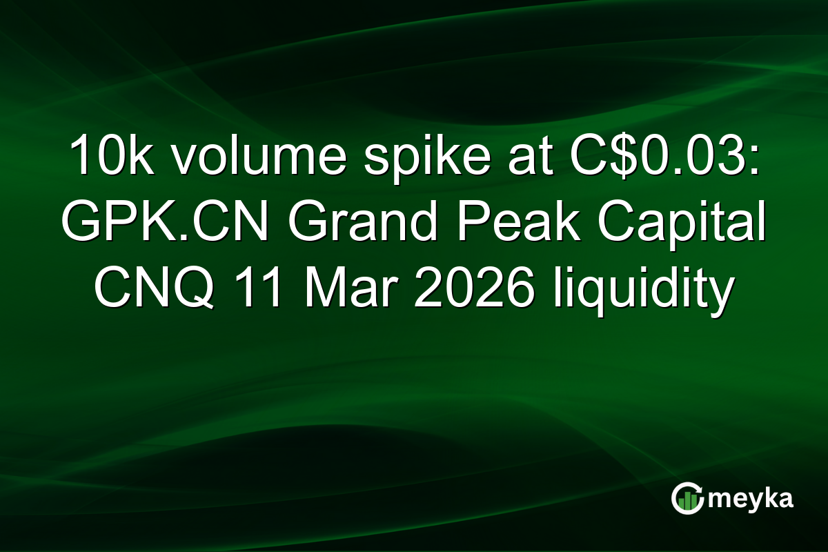 10k volume spike at C$0.03: GPK.CN Grand Peak Capital CNQ 11 Mar 2026 liquidity