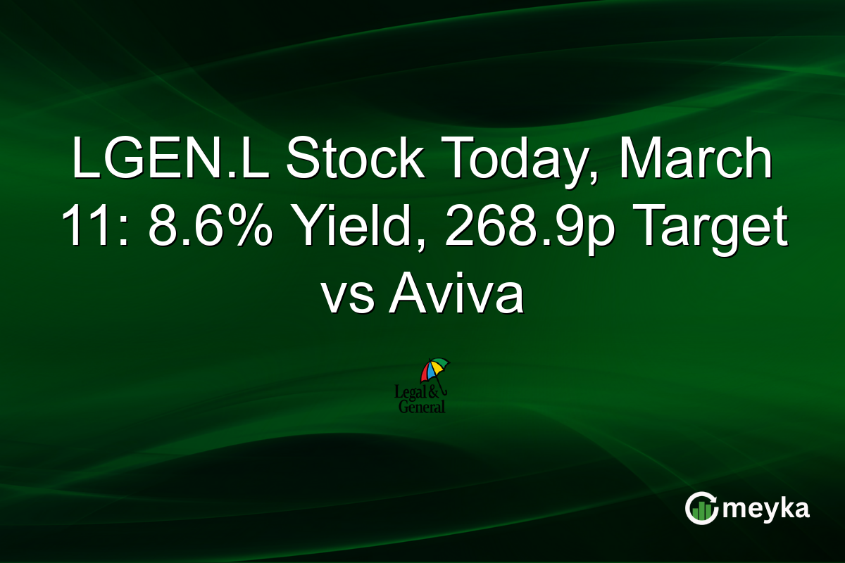 LGEN.L Stock Today, March 11: 8.6% Yield, 268.9p Target vs Aviva