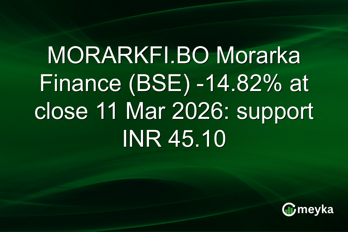 MORARKFI.BO Morarka Finance (BSE) -14.82% at close 11 Mar 2026: support INR 45.10