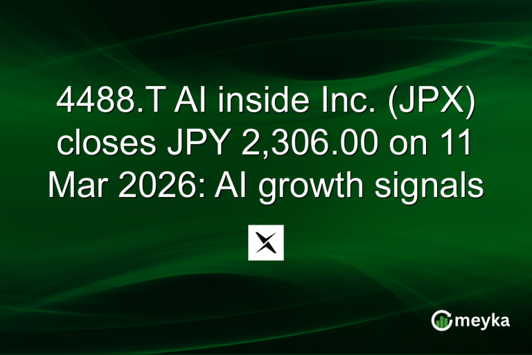 4488.T AI inside Inc. (JPX) closes JPY 2,306.00 on 11 Mar 2026: AI growth signals
