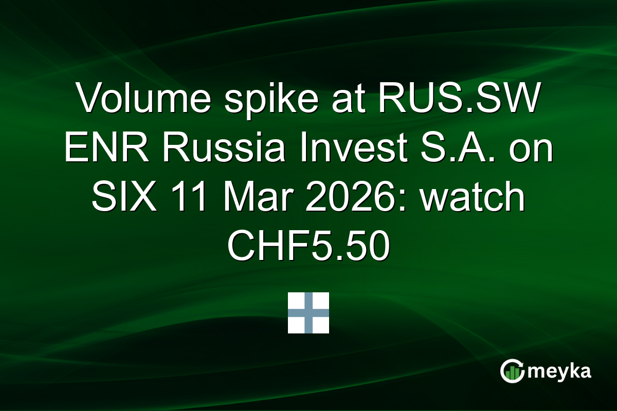 Volume spike at RUS.SW ENR Russia Invest S.A. on SIX 11 Mar 2026: watch CHF5.50