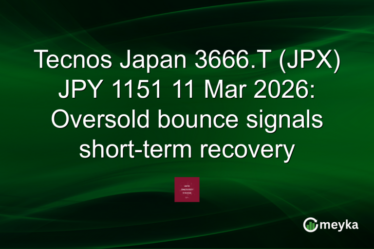 Tecnos Japan 3666.T (JPX) JPY 1151 11 Mar 2026: Oversold bounce signals short-term recovery