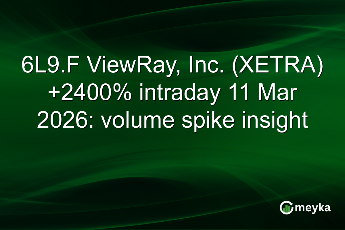 6L9.F ViewRay, Inc. (XETRA) +2400% intraday 11 Mar 2026: volume spike insight