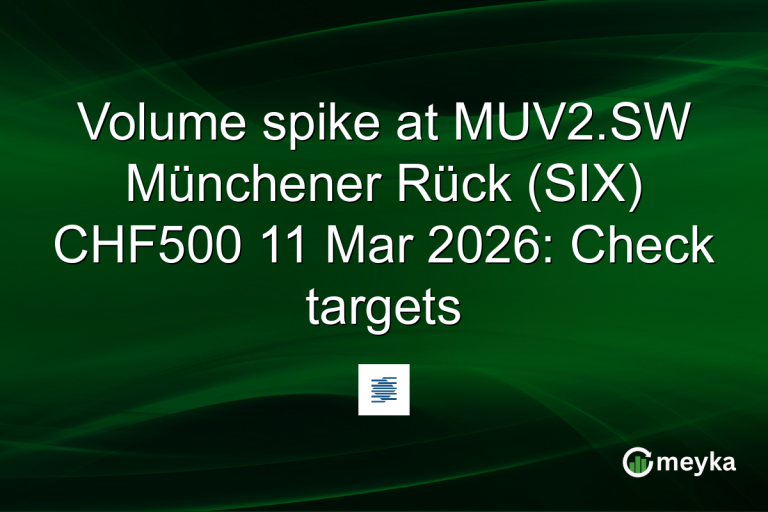 Volume spike at MUV2.SW Münchener Rück (SIX) CHF500 11 Mar 2026: Check targets