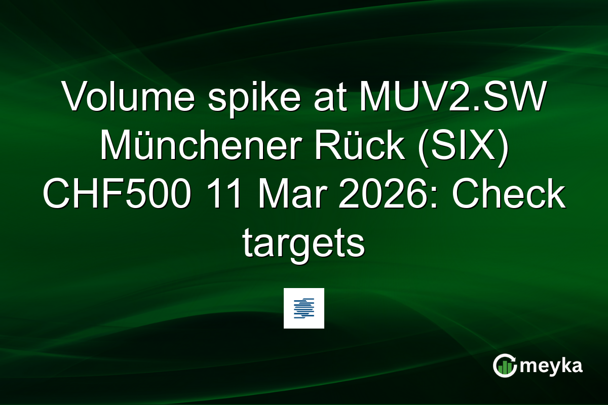 Volume spike at MUV2.SW Münchener Rück (SIX) CHF500 11 Mar 2026: Check targets
