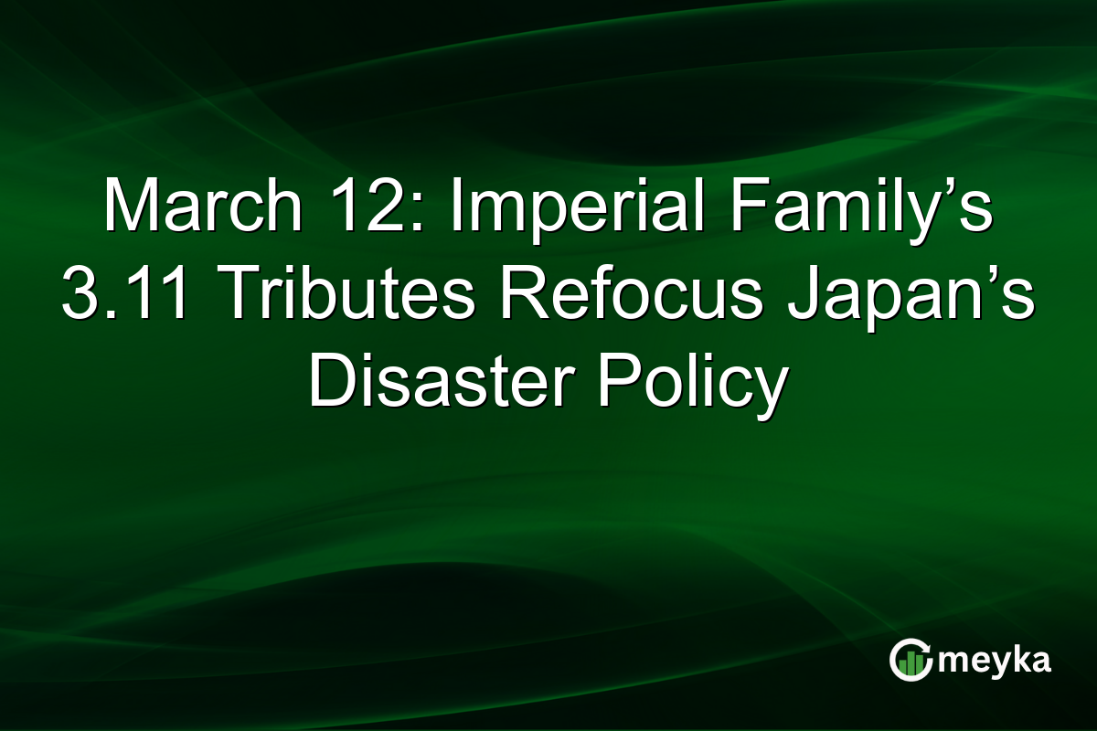 March 12: Imperial Family’s 3.11 Tributes Refocus Japan’s Disaster Policy