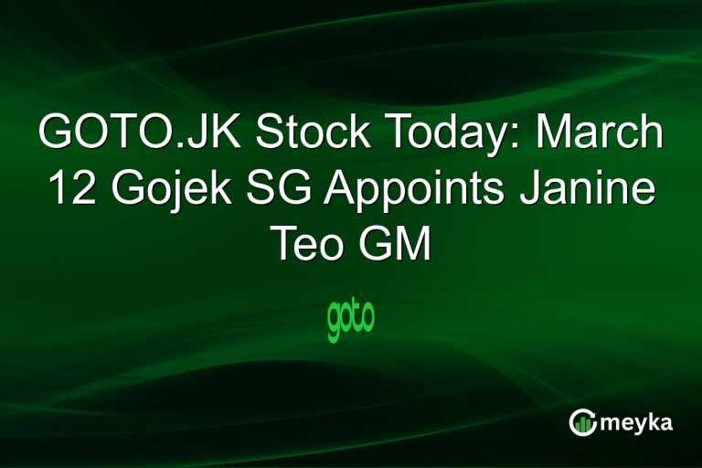 GOTO.JK Stock Today: March 12 Gojek SG Appoints Janine Teo GM