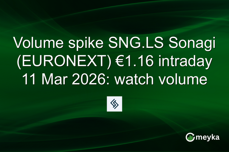 Volume spike SNG.LS Sonagi (EURONEXT) €1.16 intraday 11 Mar 2026: watch volume