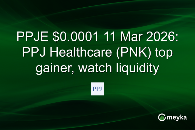 PPJE $0.0001 11 Mar 2026: PPJ Healthcare (PNK) top gainer, watch liquidity