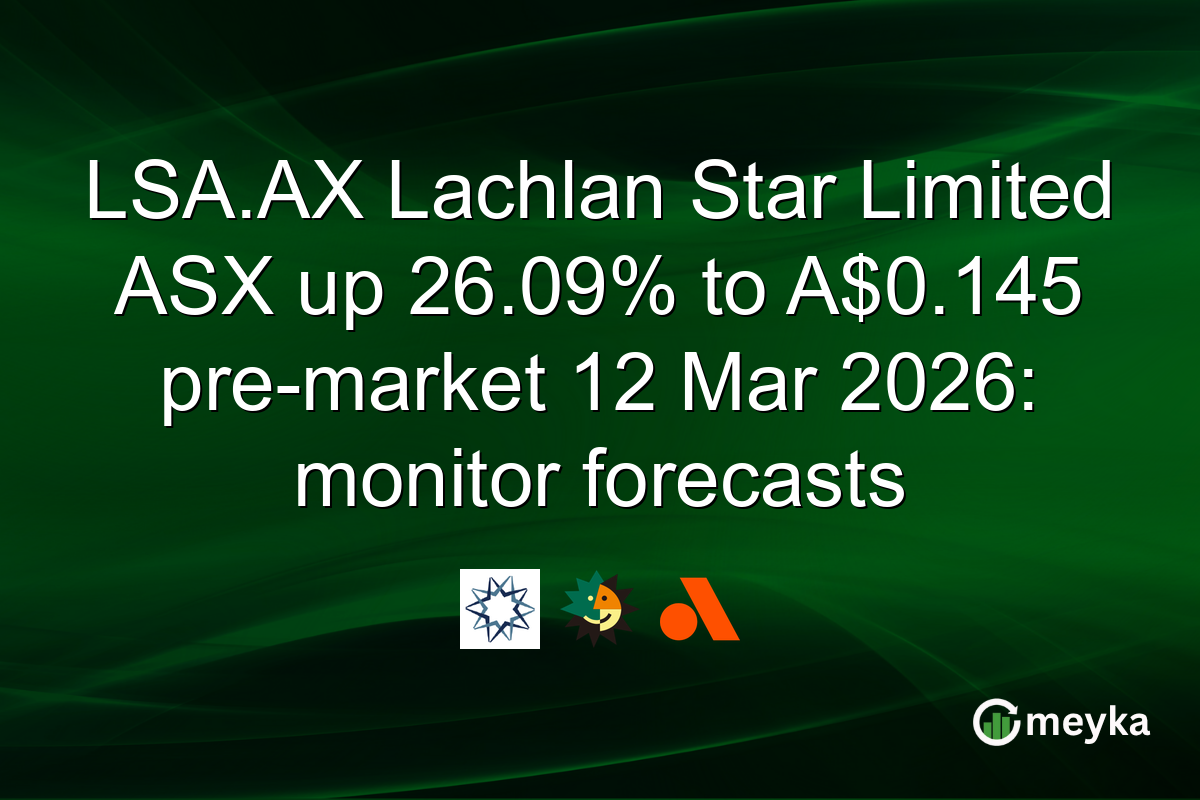 LSA.AX Lachlan Star Limited ASX up 26.09% to A$0.145 pre-market 12 Mar 2026: monitor forecasts