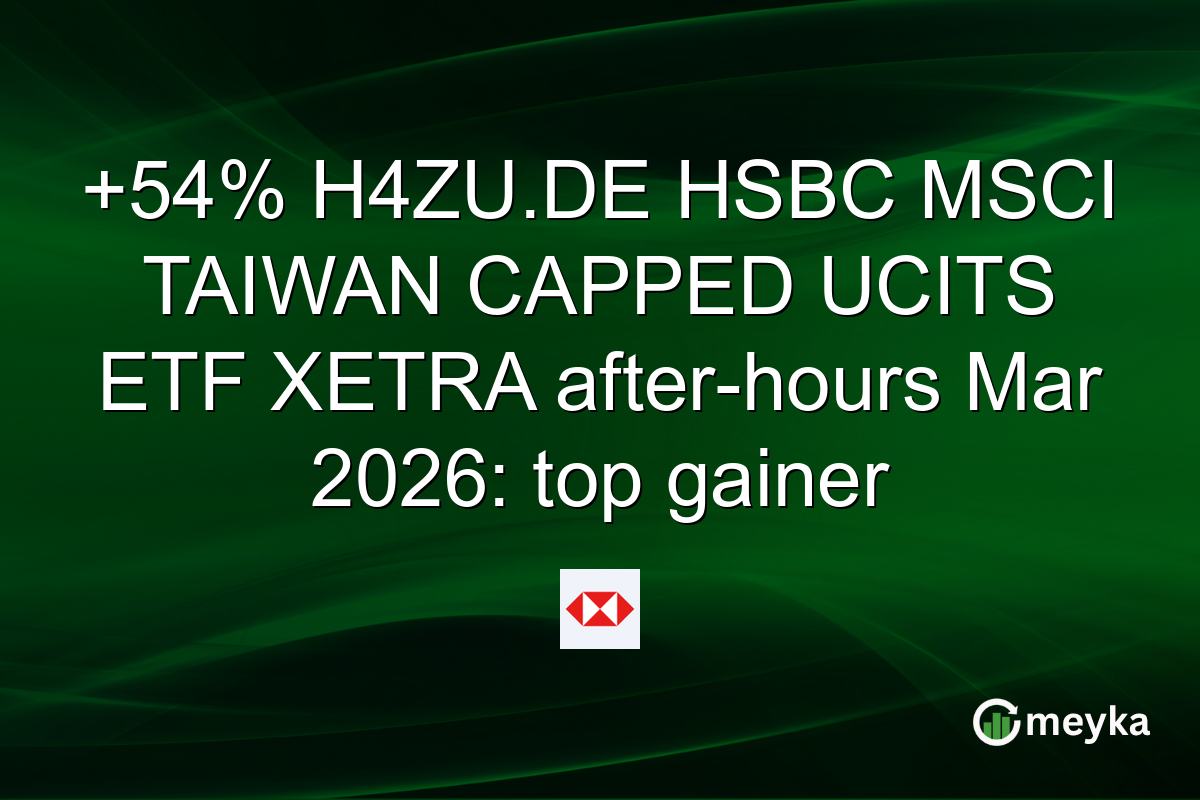 +54% H4ZU.DE HSBC MSCI TAIWAN CAPPED UCITS ETF XETRA after-hours Mar 2026: top gainer