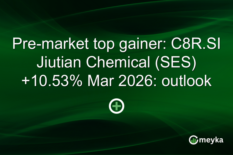 Pre-market top gainer: C8R.SI Jiutian Chemical (SES) +10.53% Mar 2026: outlook