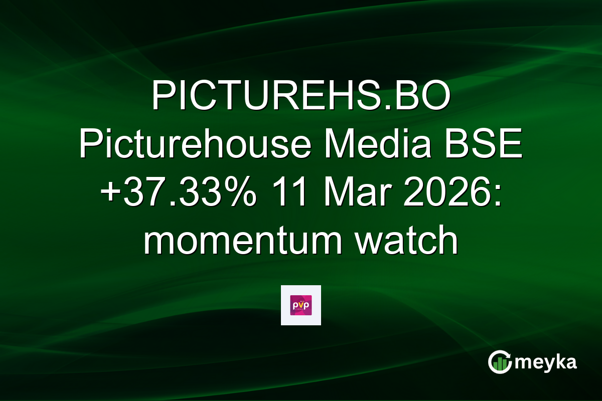 PICTUREHS.BO Picturehouse Media BSE +37.33% 11 Mar 2026: momentum watch