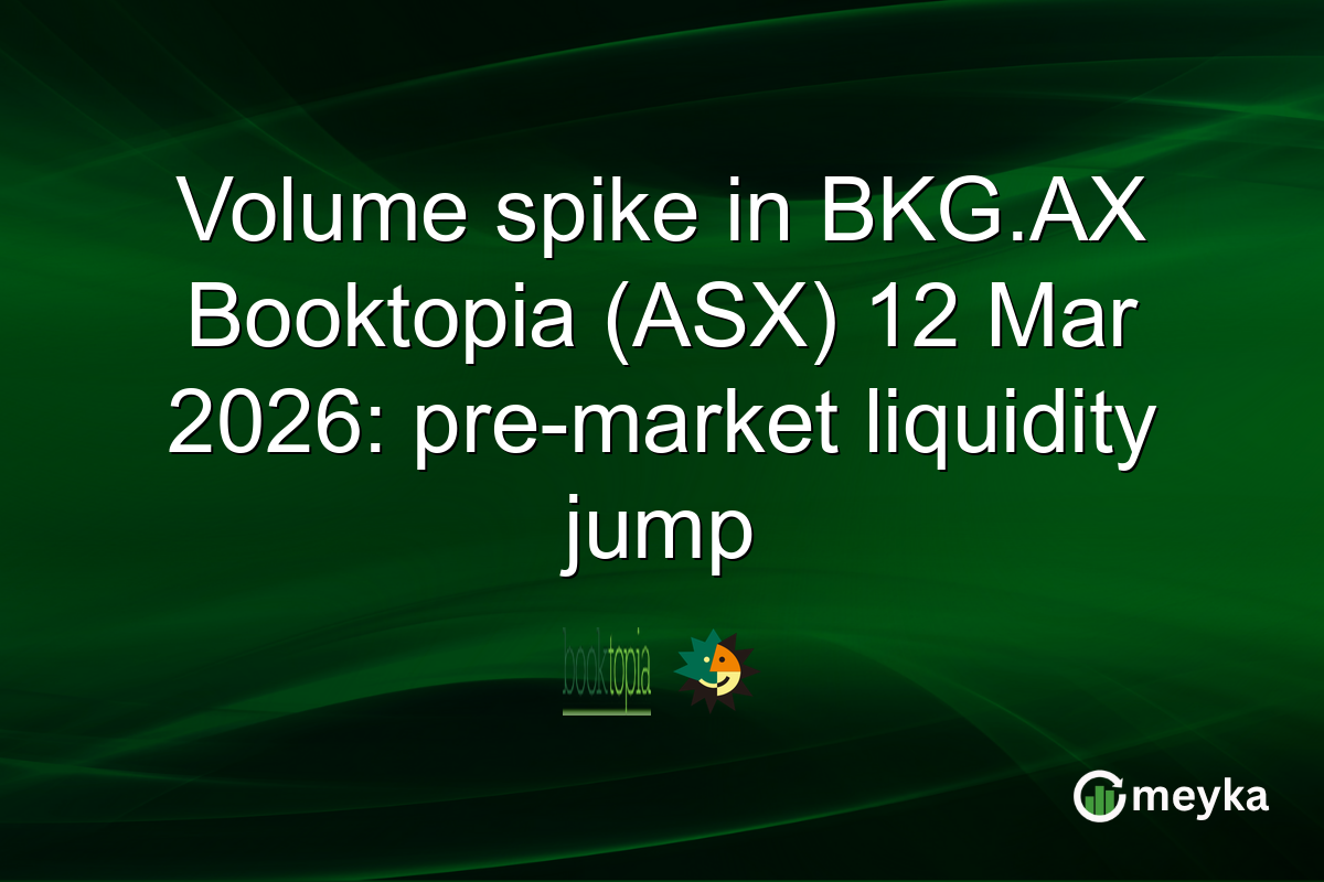 Volume spike in BKG.AX Booktopia (ASX) 12 Mar 2026: pre-market liquidity jump