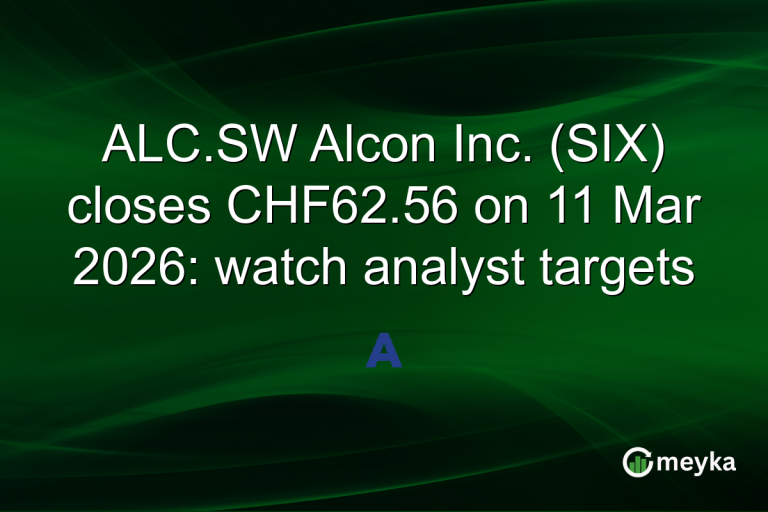 ALC.SW Alcon Inc. (SIX) closes CHF62.56 on 11 Mar 2026: watch analyst targets