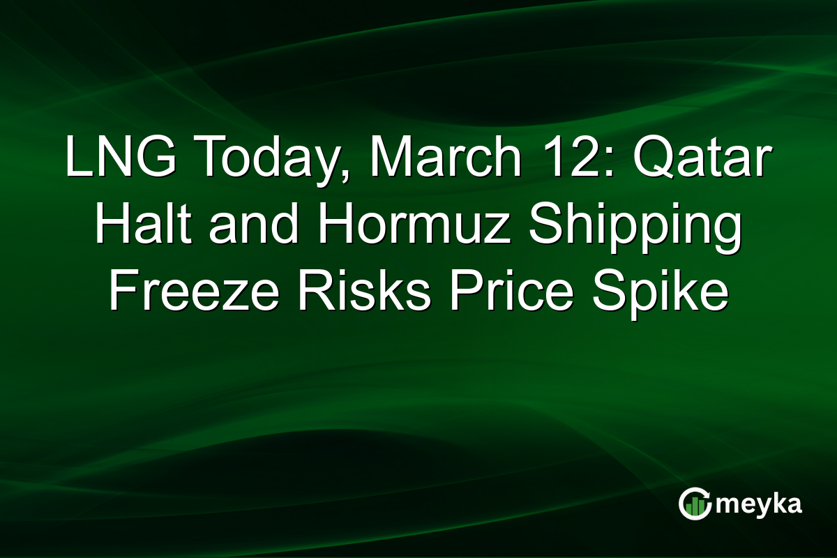 LNG Today, March 12: Qatar Halt and Hormuz Shipping Freeze Risks Price Spike