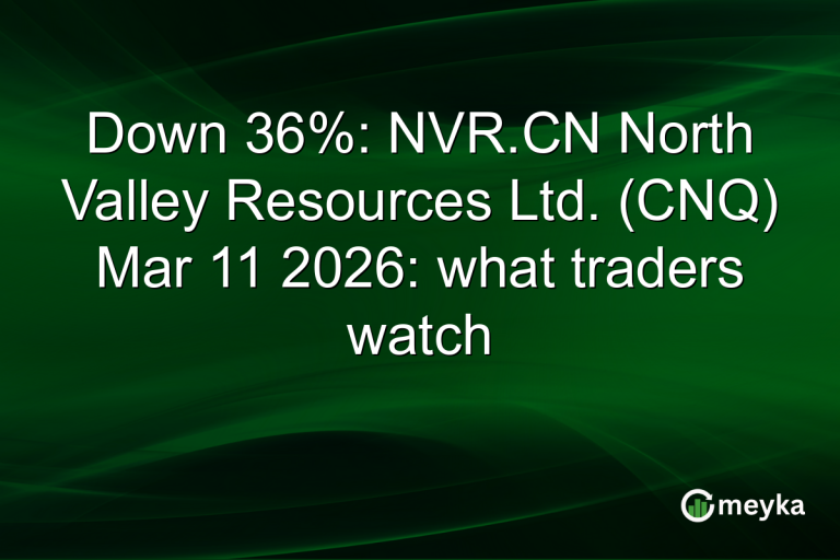 Down 36%: NVR.CN North Valley Resources Ltd. (CNQ) Mar 11 2026: what traders watch