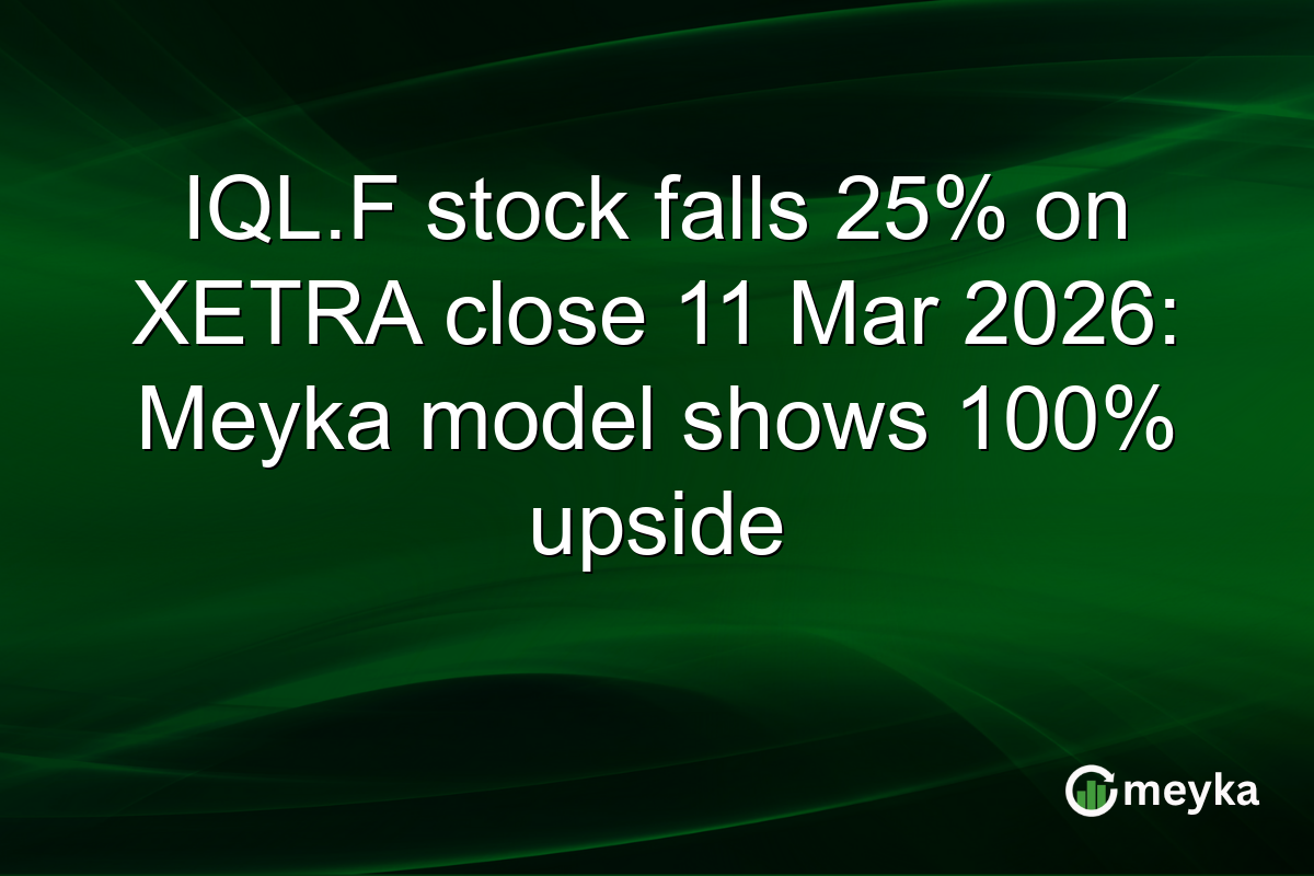 IQL.F stock falls 25% on XETRA close 11 Mar 2026: Meyka model shows 100% upside