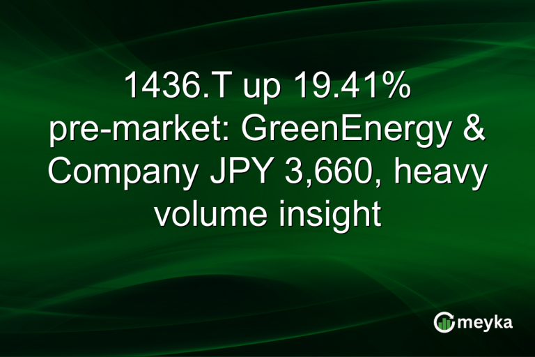 1436.T up 19.41% pre-market: GreenEnergy & Company JPY 3,660, heavy volume insight
