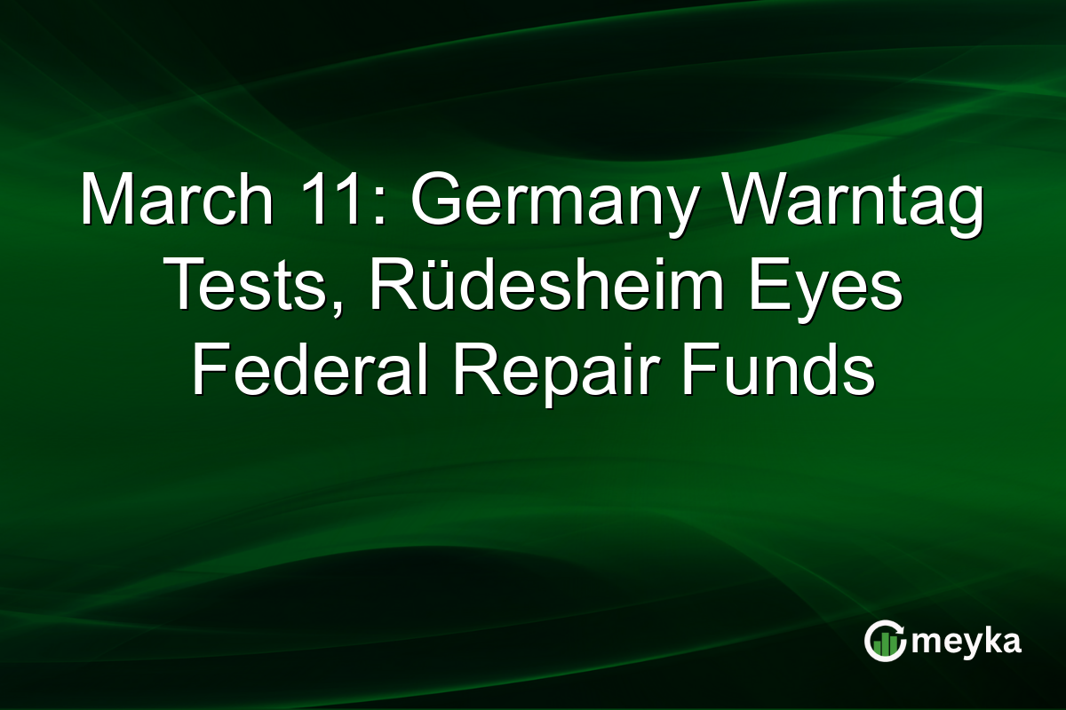 March 11: Germany Warntag Tests, Rüdesheim Eyes Federal Repair Funds