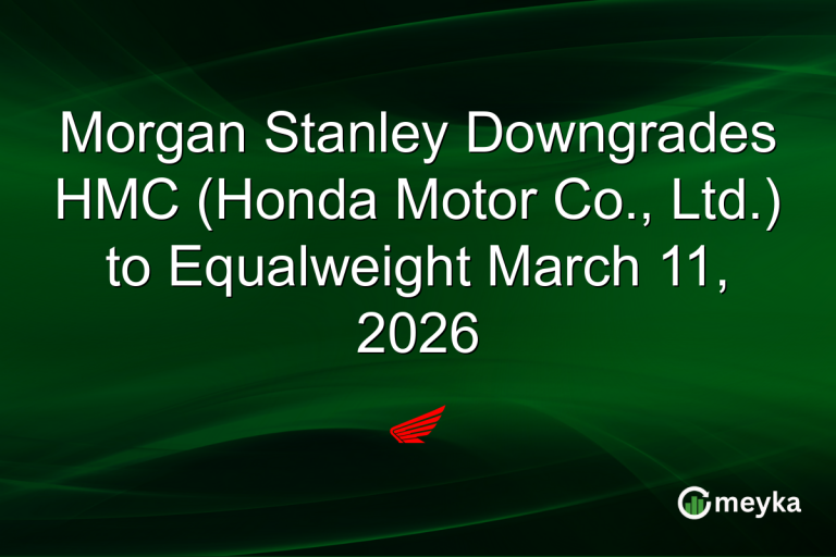 Morgan Stanley Downgrades HMC (Honda Motor Co., Ltd.) to Equalweight March 11, 2026