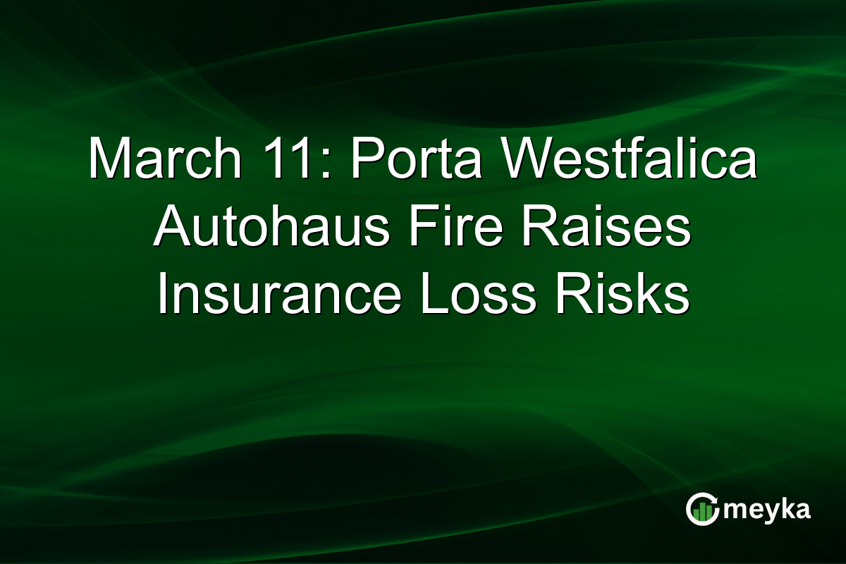 March 11: Porta Westfalica Autohaus Fire Raises Insurance Loss Risks