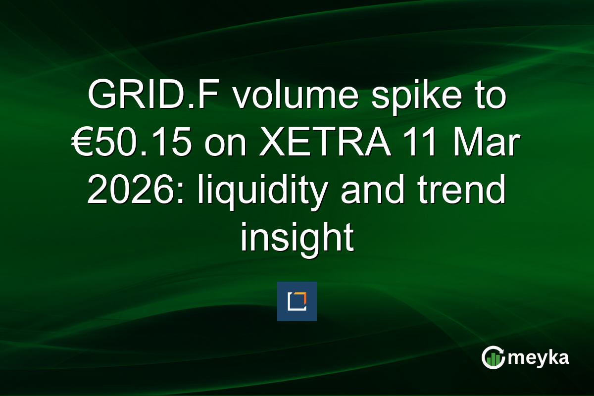 GRID.F volume spike to €50.15 on XETRA 11 Mar 2026: liquidity and trend insight