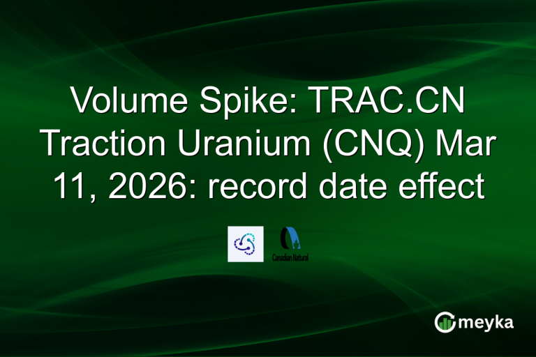 Volume Spike: TRAC.CN Traction Uranium (CNQ) Mar 11, 2026: record date effect