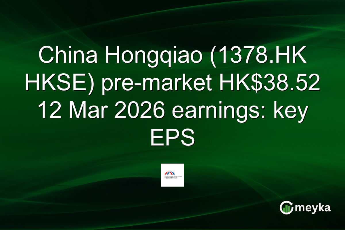 China Hongqiao (1378.HK HKSE) pre-market HK$38.52 12 Mar 2026 earnings: key EPS