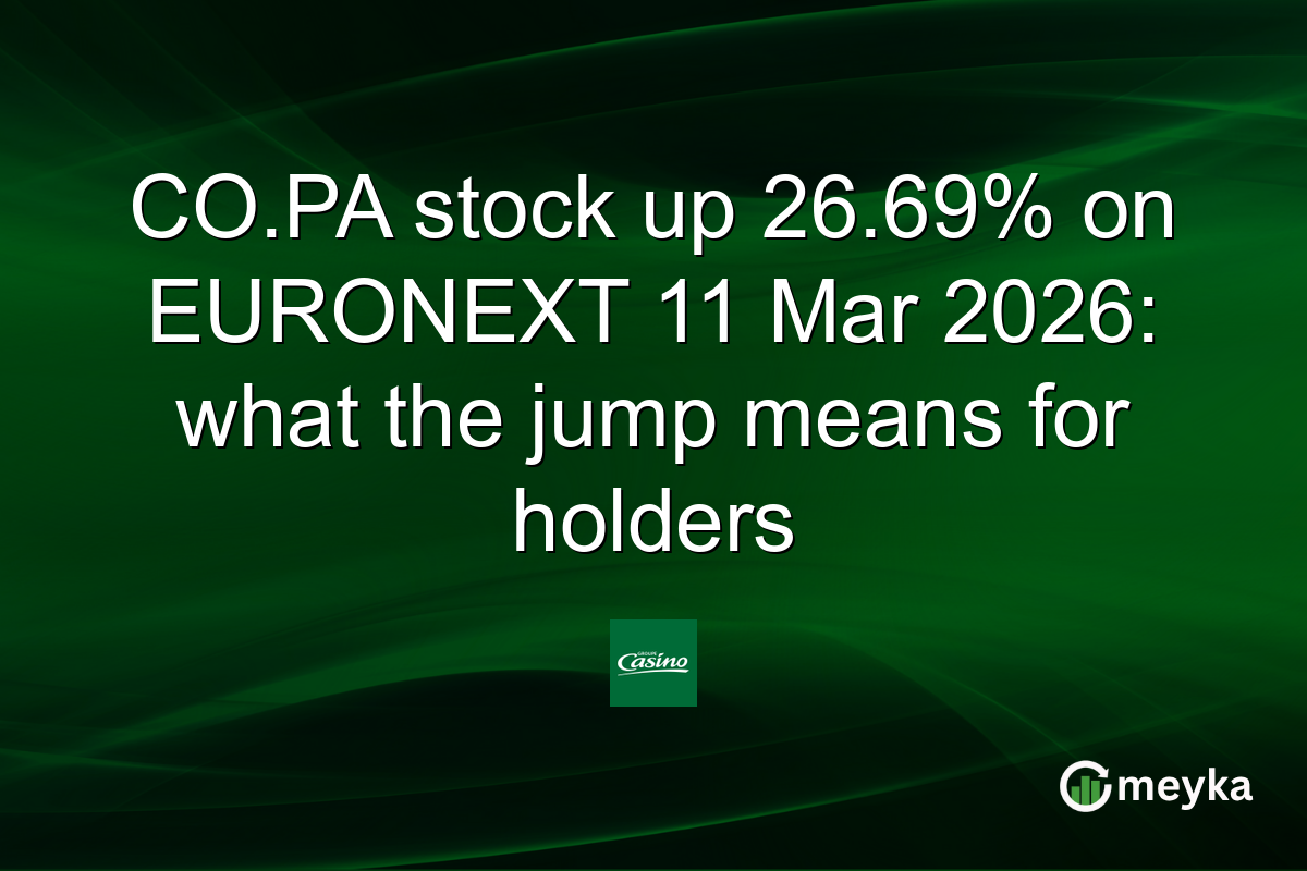 CO.PA stock up 26.69% on EURONEXT 11 Mar 2026: what the jump means for holders