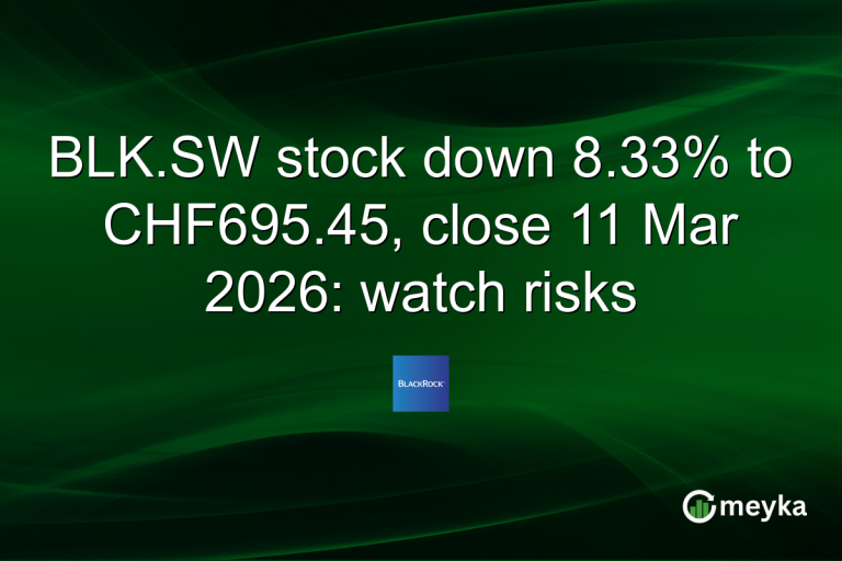 BLK.SW stock down 8.33% to CHF695.45, close 11 Mar 2026: watch risks