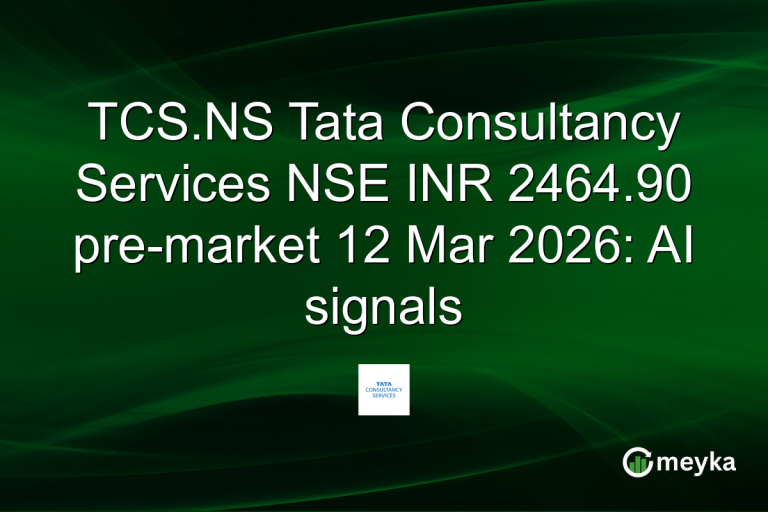 TCS.NS Tata Consultancy Services NSE INR 2464.90 pre-market 12 Mar 2026: AI signals
