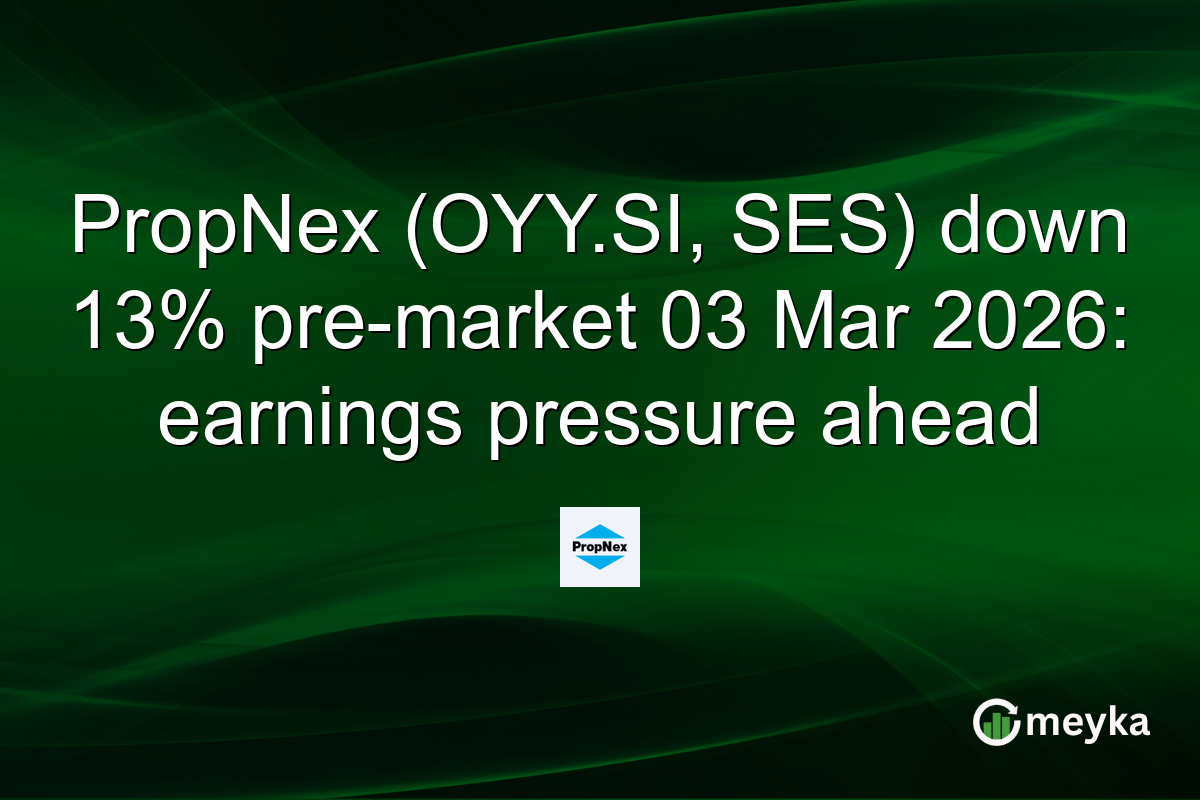 PropNex (OYY.SI, SES) down 13% pre-market 03 Mar 2026: earnings pressure ahead