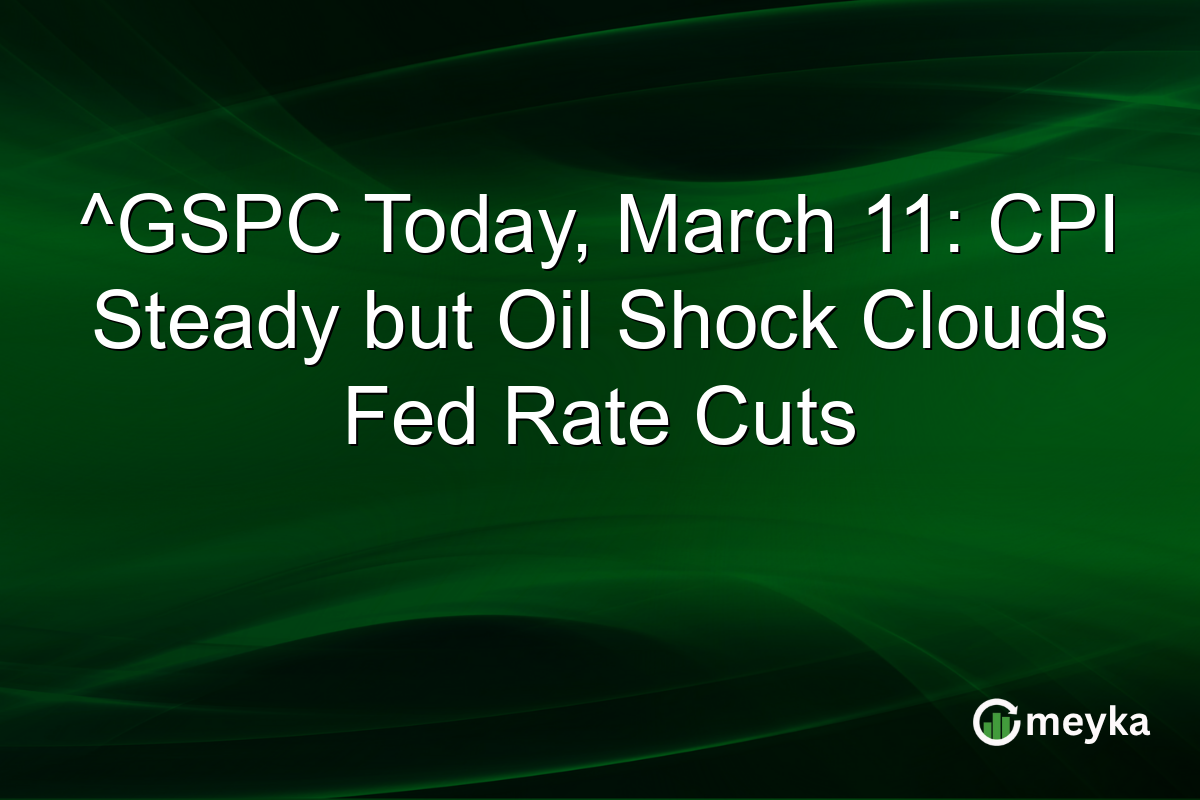 ^GSPC Today, March 11: CPI Steady but Oil Shock Clouds Fed Rate Cuts