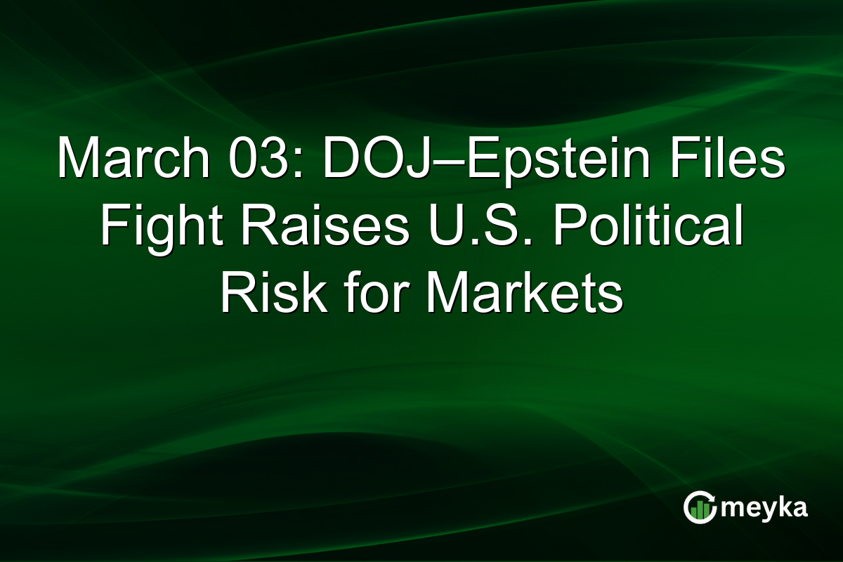 March 03: DOJ–Epstein Files Fight Raises U.S. Political Risk for Markets