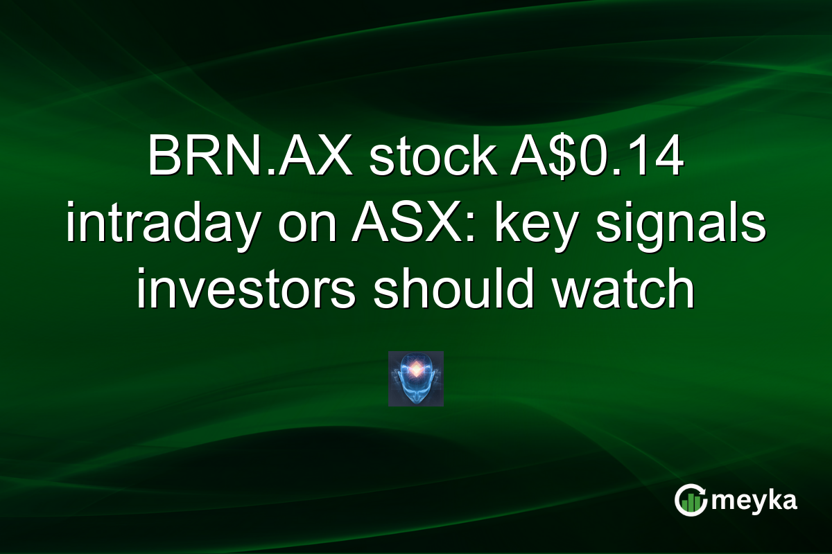 BRN.AX stock A$0.14 intraday on ASX: key signals investors should watch