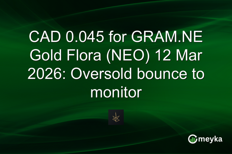 CAD 0.045 for GRAM.NE Gold Flora (NEO) 12 Mar 2026: Oversold bounce to monitor