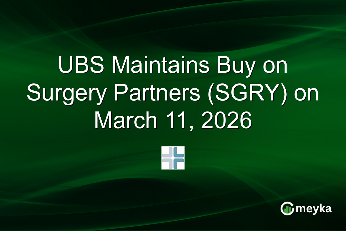UBS Maintains Buy on Surgery Partners (SGRY) on March 11, 2026