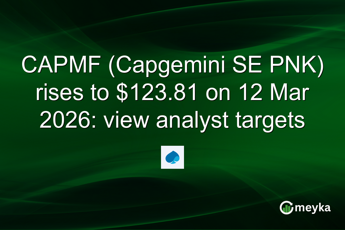 CAPMF (Capgemini SE PNK) rises to $123.81 on 12 Mar 2026: view analyst targets